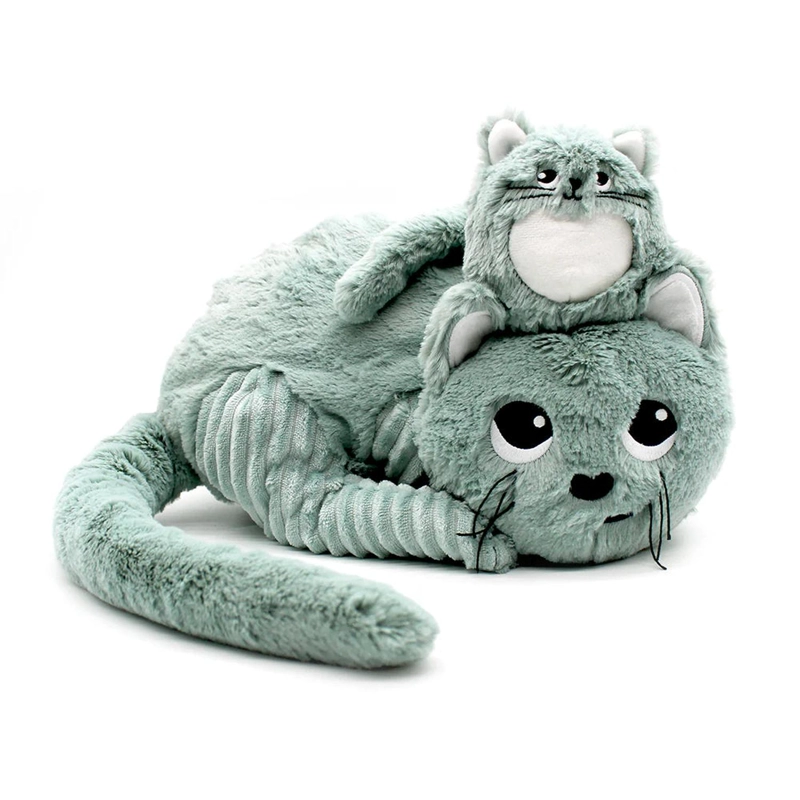 PELUCHE GATO MIAOU MAMA Y BEBE  - MENTA - 1