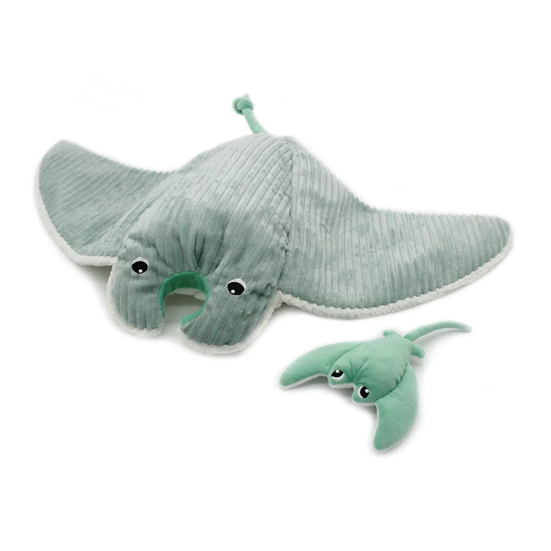 PELUCHE MANTARRAYA MENTALOU MAMA Y BEBE  - MENTA - 2