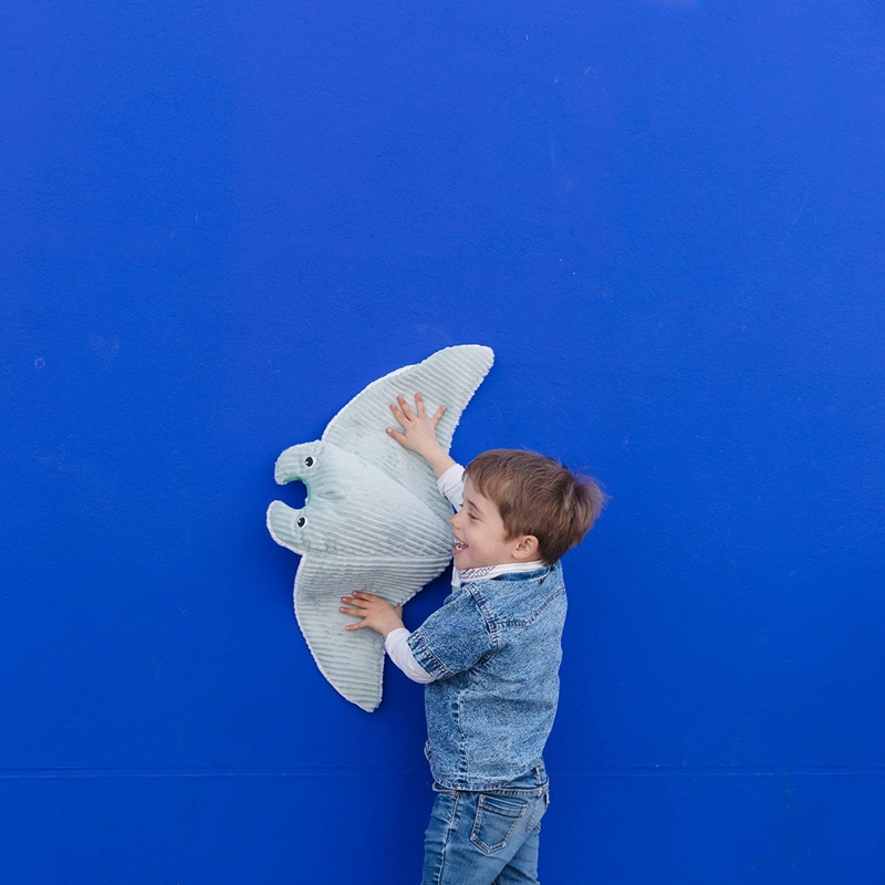 PELUCHE MANTARRAYA MENTALOU MAMA Y BEBE  - MENTA - 5