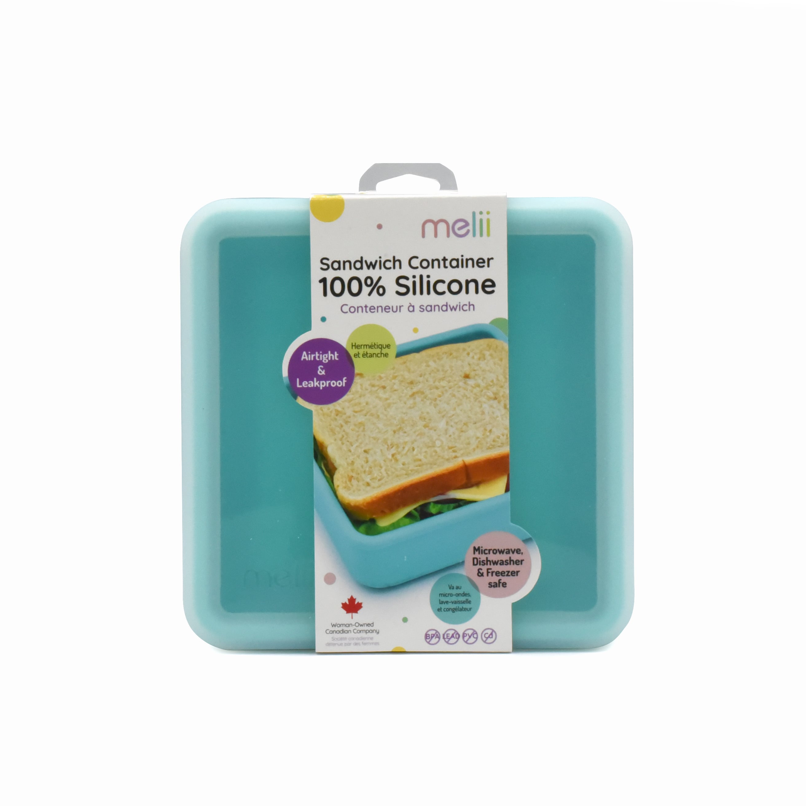 CONTENEDOR DE SILICONA PARA SANDWICH AZUL - 4