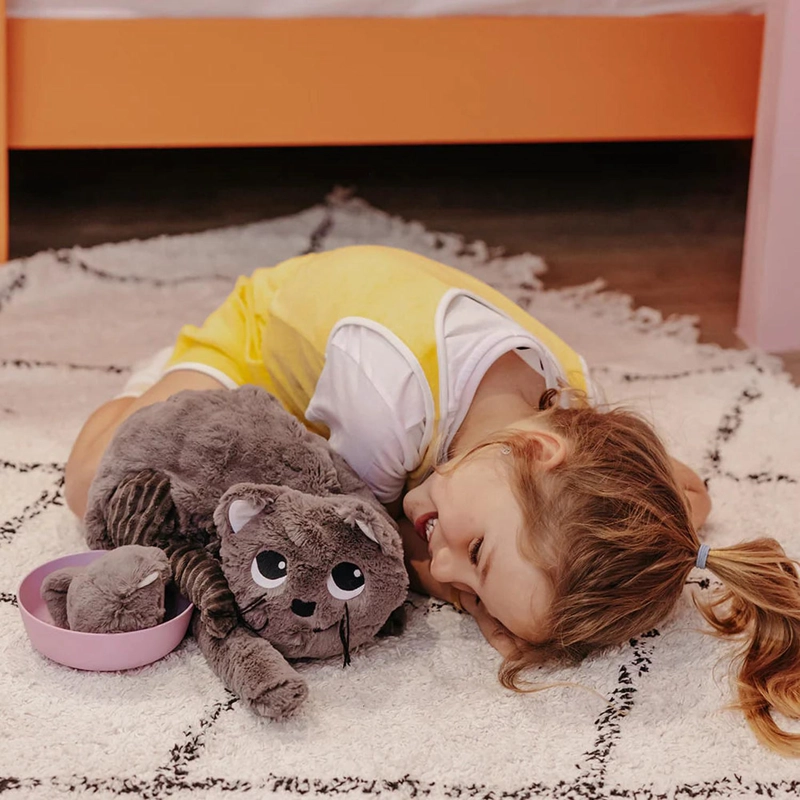 PELUCHE GATO MIAOU MAMA Y BEBE  - GRIS - 2