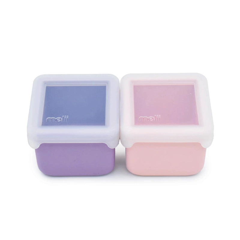 PACK DE 2 CONTENEDORES DE SILICONA ROSADO/MORADO - 3