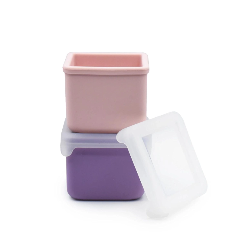 PACK DE 2 CONTENEDORES DE SILICONA ROSADO/MORADO - 4