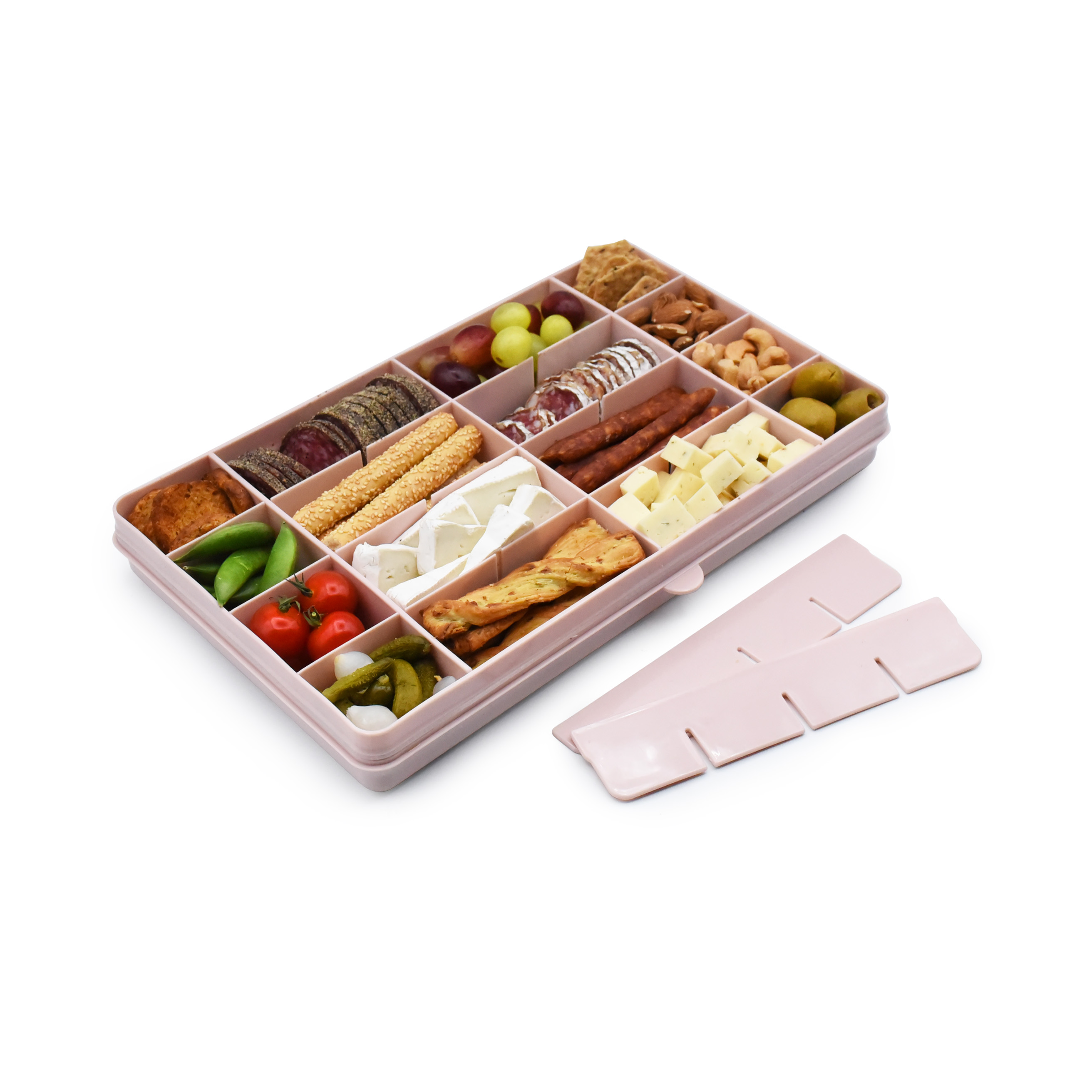 CAJA CONTENEDORA XL PARA SNACKS ROSADO - 2