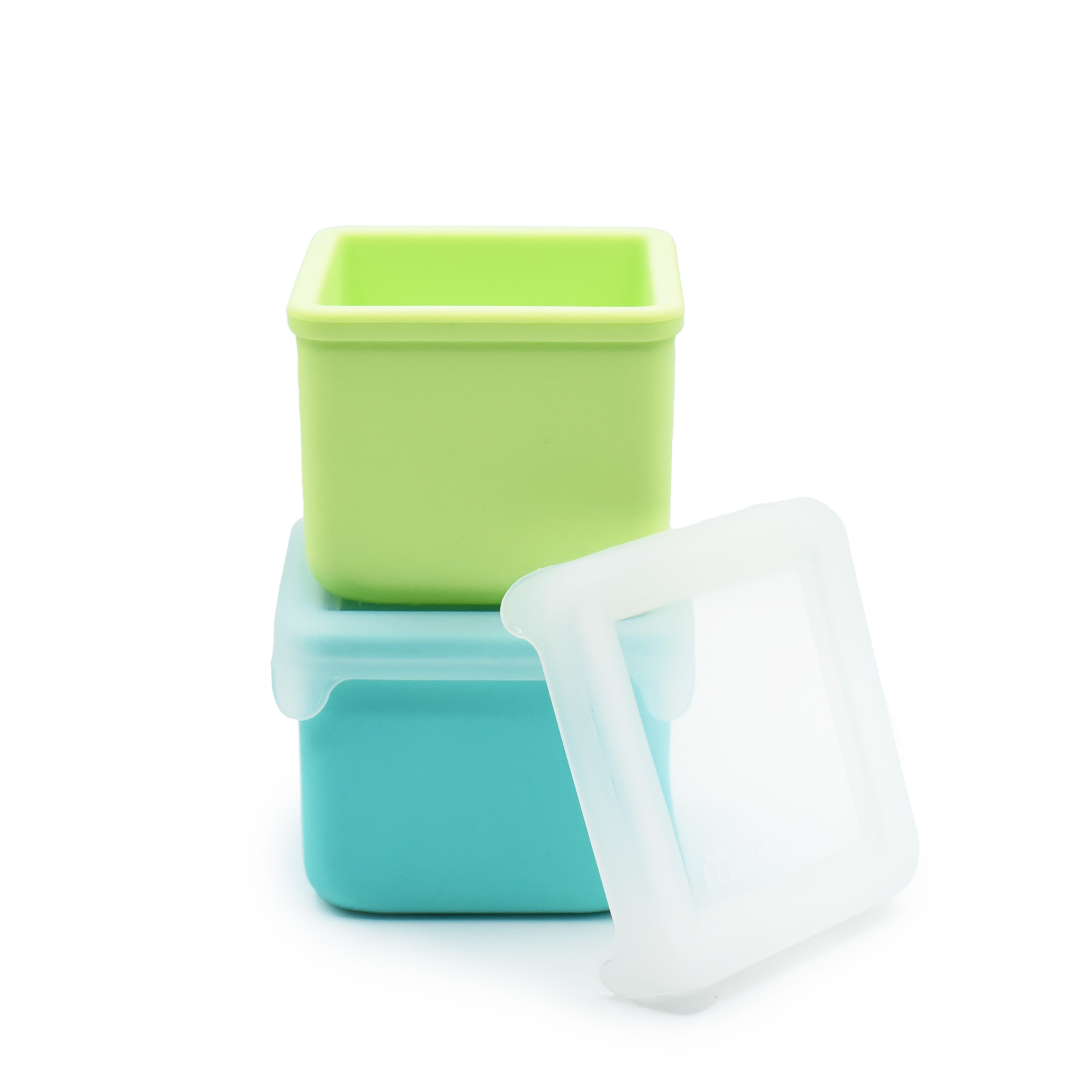 PACK DE 2 CONTENEDORES DE SILICONA VERDE Y TURQUESA - 3