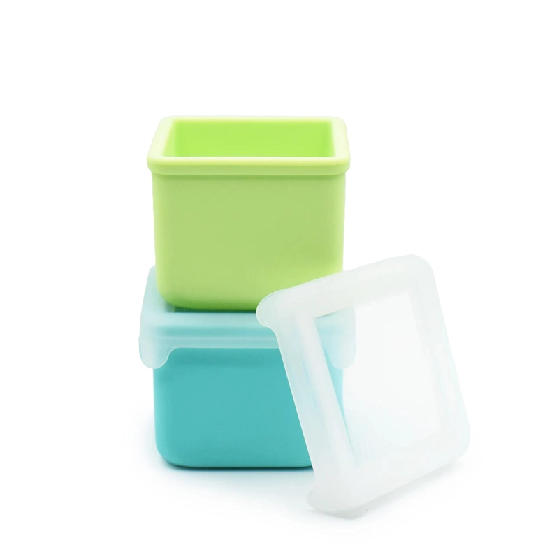 PACK DE 2 CONTENEDORES DE SILICONA AZUL/MENTA - 4