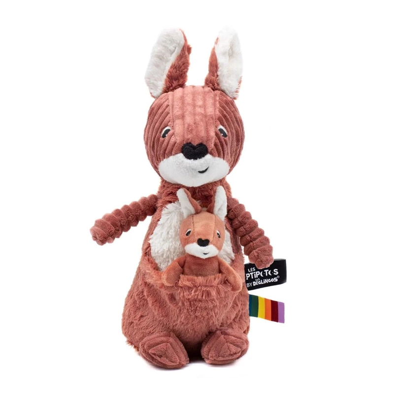 PELUCHE CANGURO ALLEZOU MAMA Y BEBE  - TERRACOTA - 1
