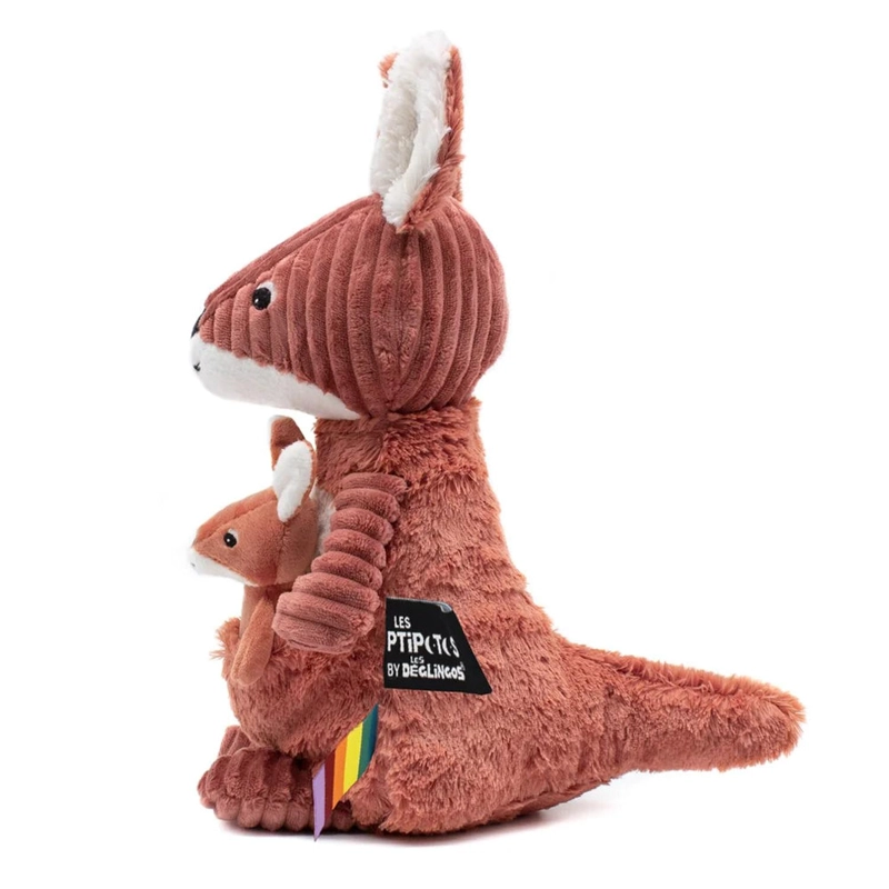 PELUCHE CANGURO ALLEZOU MAMA Y BEBE  - TERRACOTA - 3