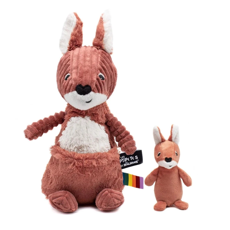PELUCHE CANGURO ALLEZOU MAMA Y BEBE  - TERRACOTA - 4