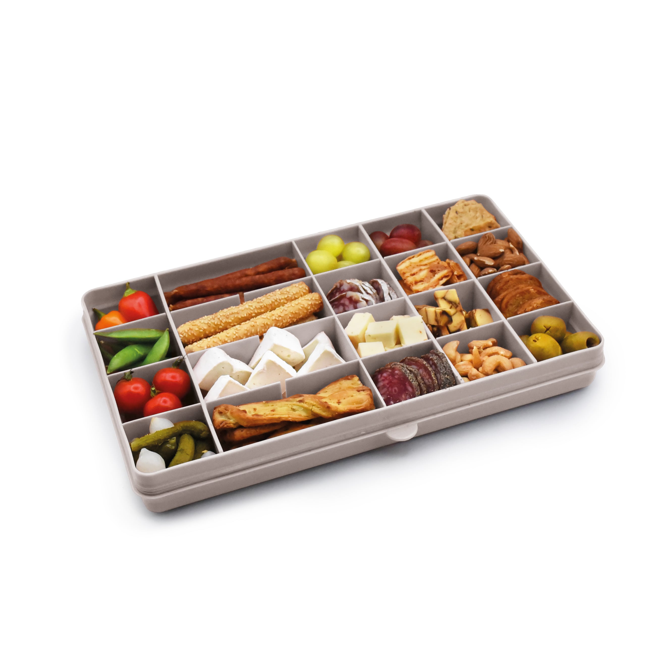 CAJA CONTENEDORA XL PARA SNACKS GRIS - 1