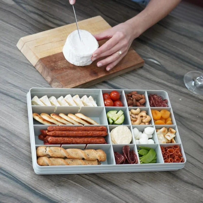CAJA CONTENEDORA XL PARA SNACKS - GRIS - 4