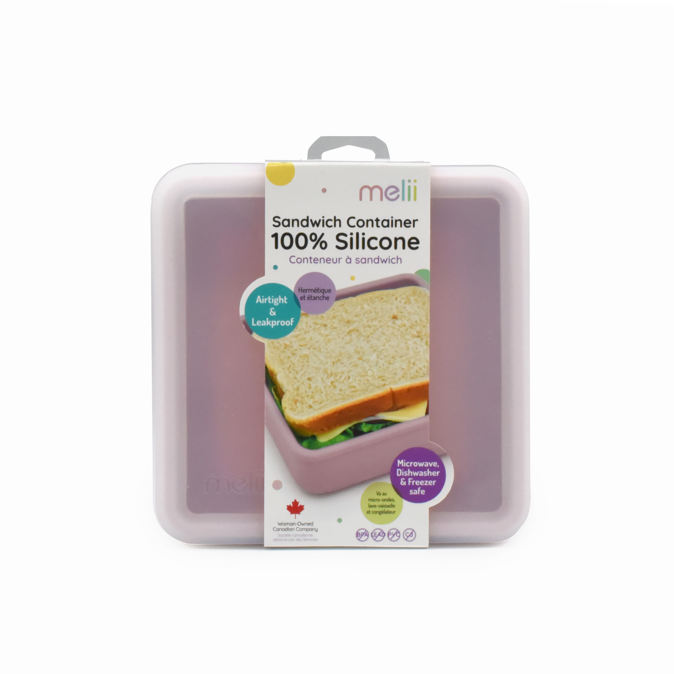 CONTENEDOR DE SILICONA PARA SANDWICH ROSADO - 4