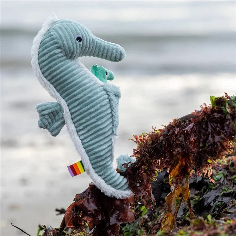 PELUCHE CABALLITO DE MAR PAPADOU PAPA Y BEBE  - MENTA - 2