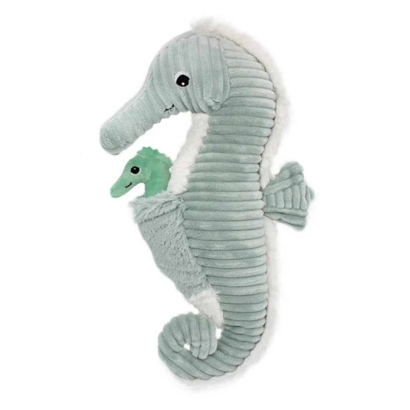 PELUCHE CABALLITO DE MAR PAPADOU PAPA Y BEBE  - MENTA - 3