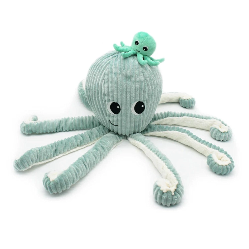 PELUCHE PULPO FILOU MAMA Y BEBE  - MENTA - 1