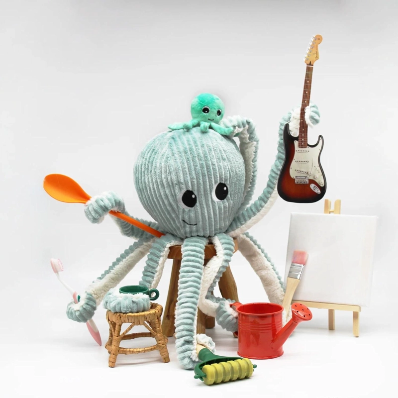 PELUCHE PULPO FILOU MAMA Y BEBE  - MENTA - 4