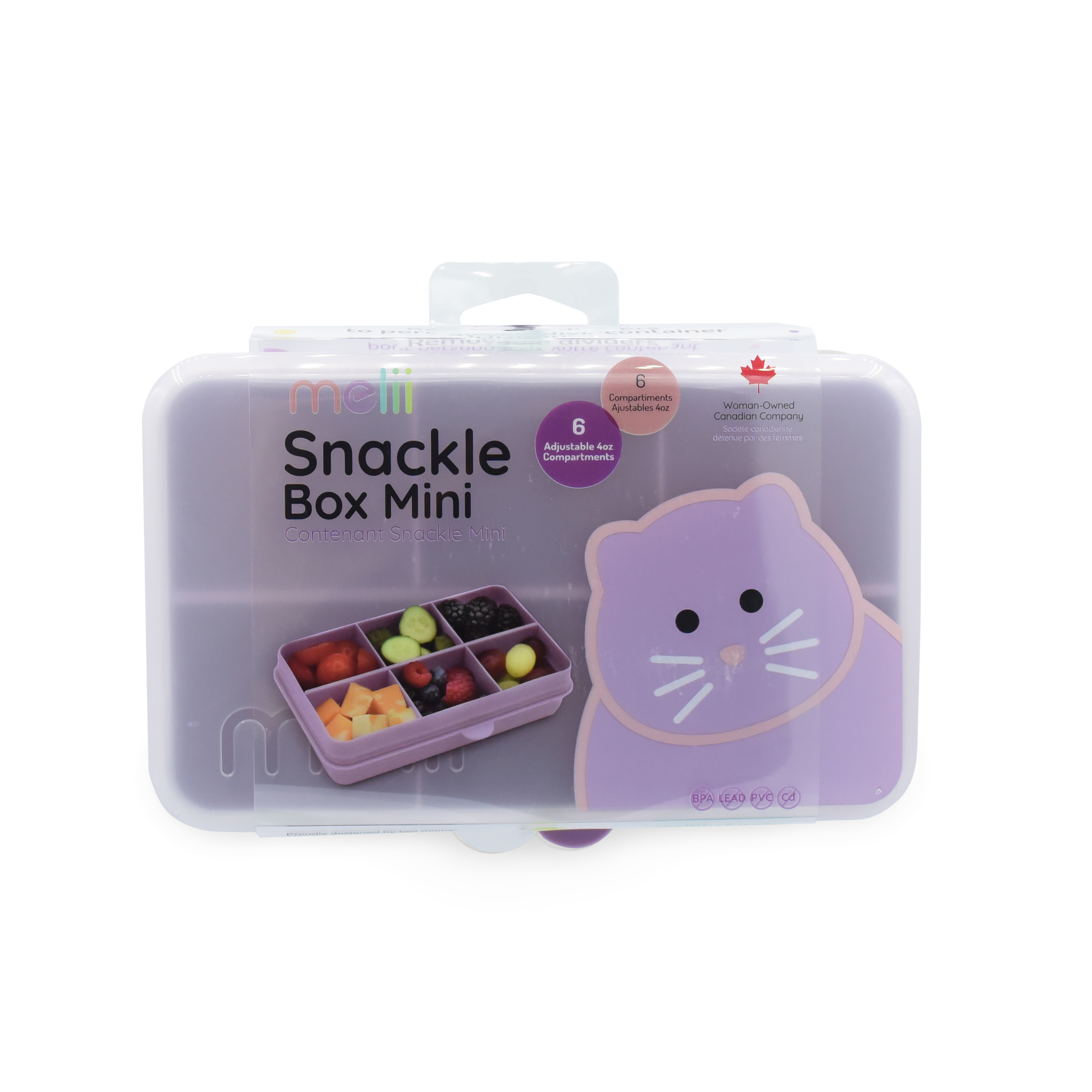 CAJA CONTENEDORA MINI PARA SNACKS - GATO - 2