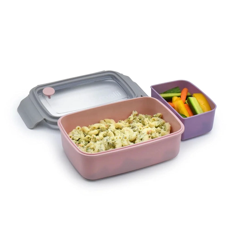LONCHERA BENTO BOX CON COMPARTIMIENTOS 880 ML - ROSADO - 3
