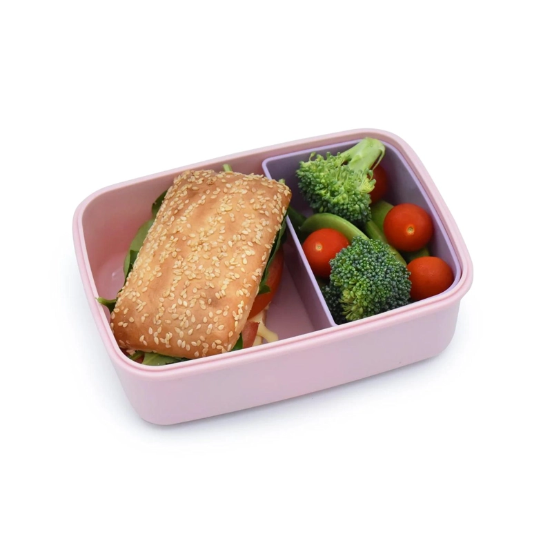 LONCHERA BENTO BOX CON COMPARTIMIENTOS 880 ML - ROSADO - 4
