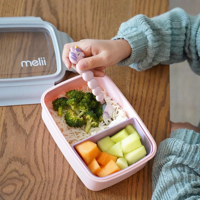 LONCHERA BENTO BOX CON COMPARTIMIENTOS 880 ML - ROSADO - 5
