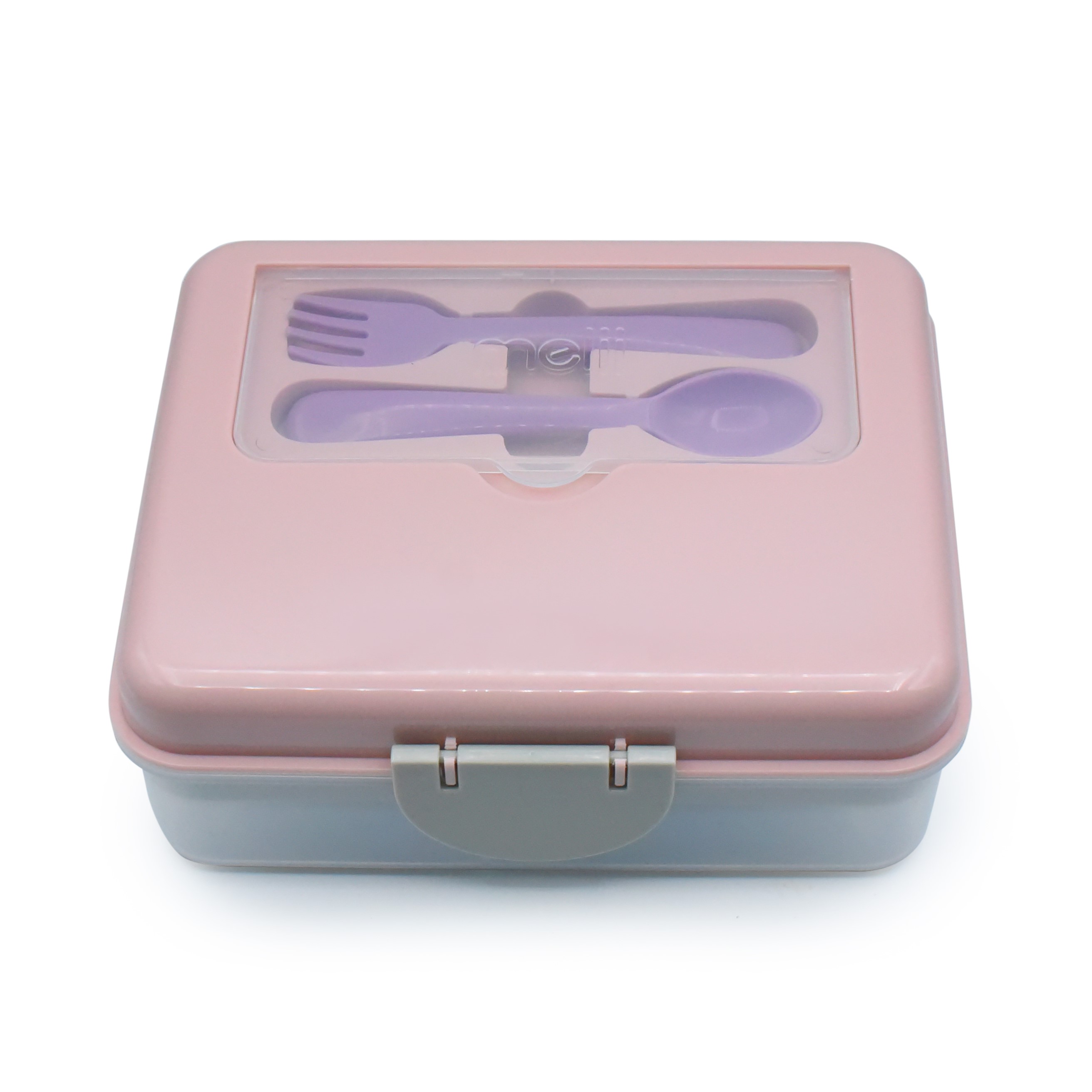 LONCHERA BENTO BOX CON CUBIERTOS - ROSA - 1