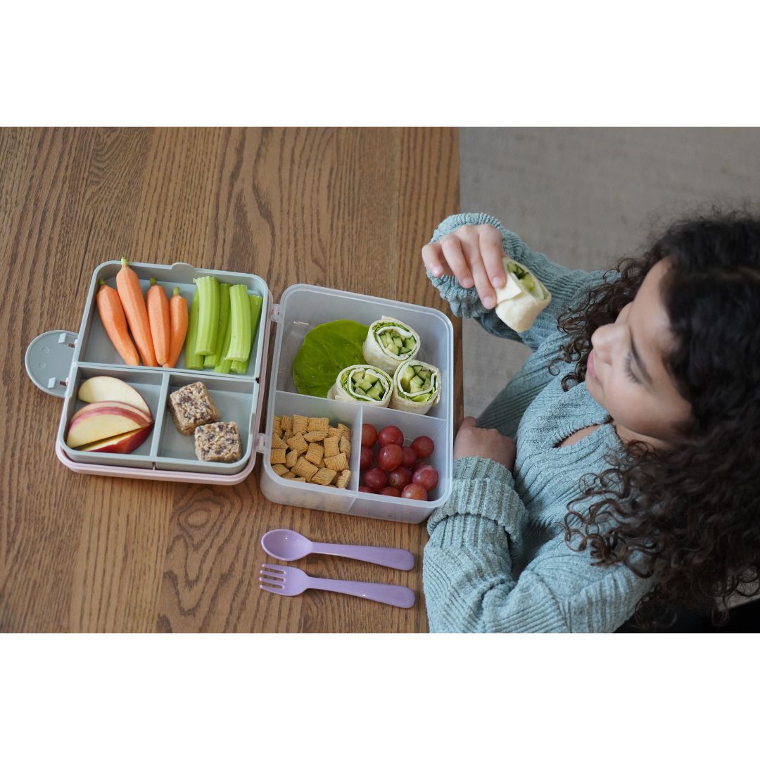 LONCHERA BENTO BOX CON CUBIERTOS - ROSA - 6