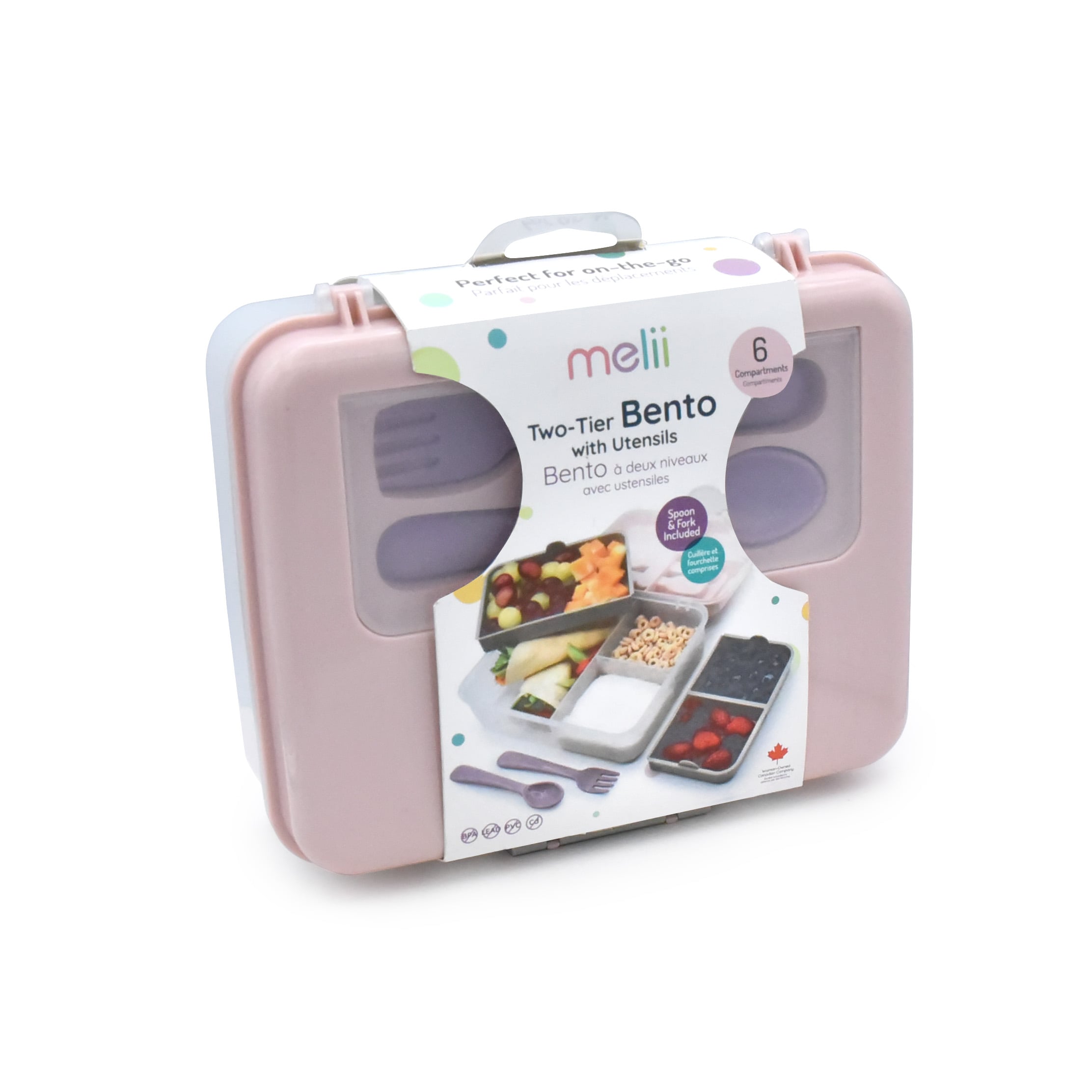 LONCHERA BENTO BOX CON CUBIERTOS - ROSA - 8
