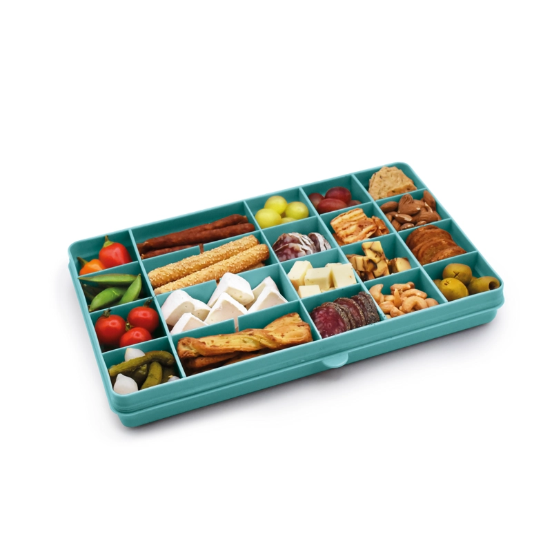 CAJA CONTENEDORA XL PARA SNACKS AZUL - 1