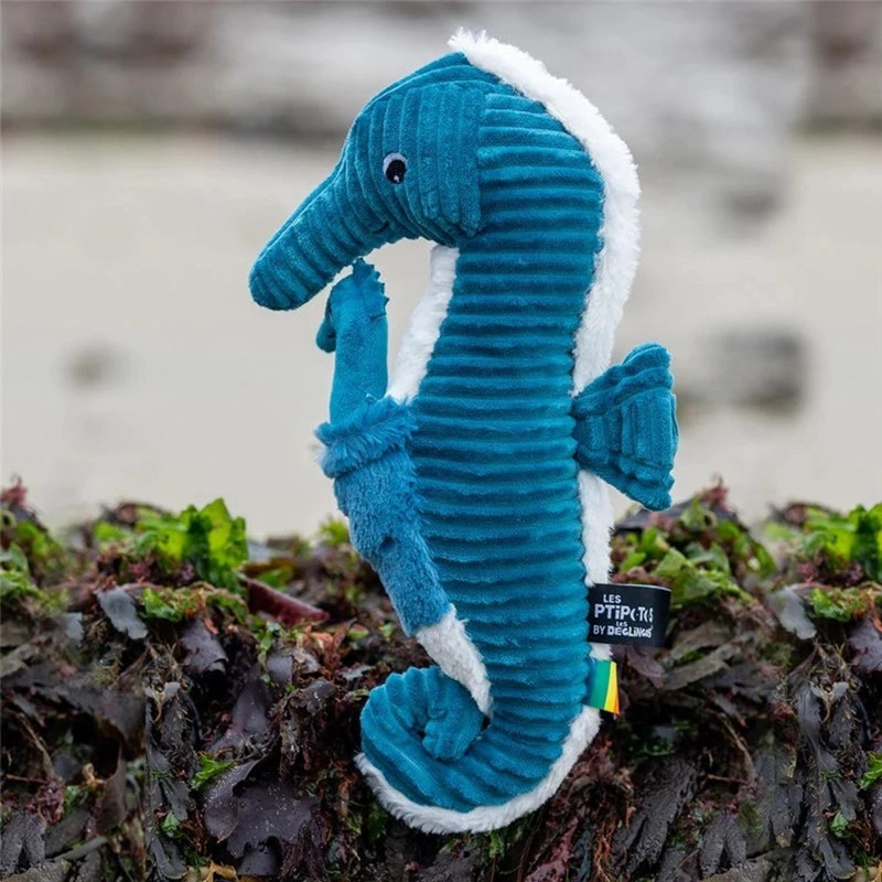 PELUCHE CABALLITO DE MAR PAPADOU PAPA Y BEBE  - AZUL - 2