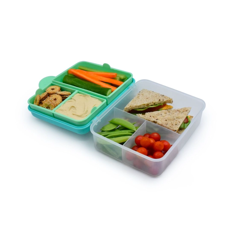 LONCHERA BENTO BOX CON CUBIERTOS - AZUL - 2