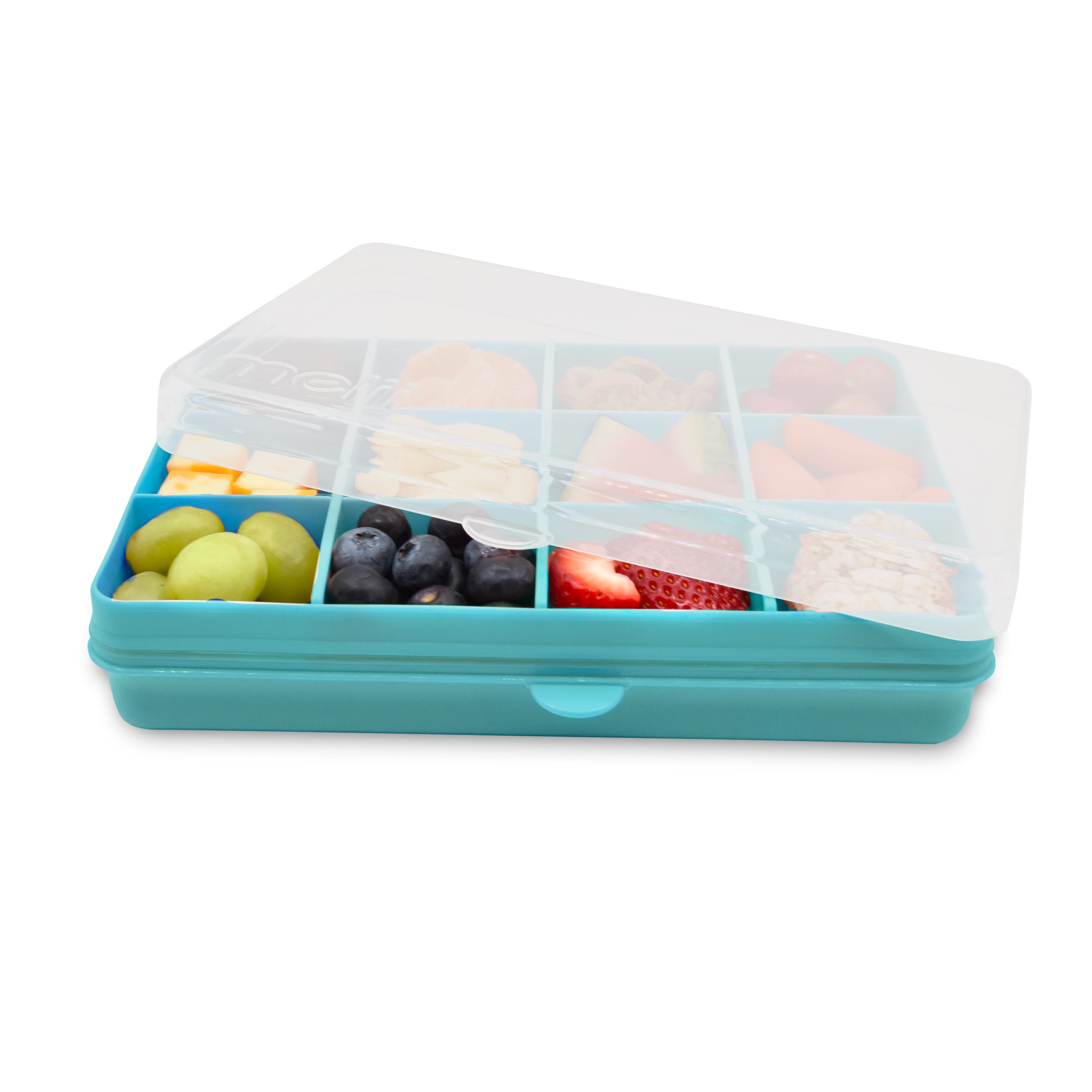 CAJA CONTENEDORA PARA SNACKS AZUL - 1