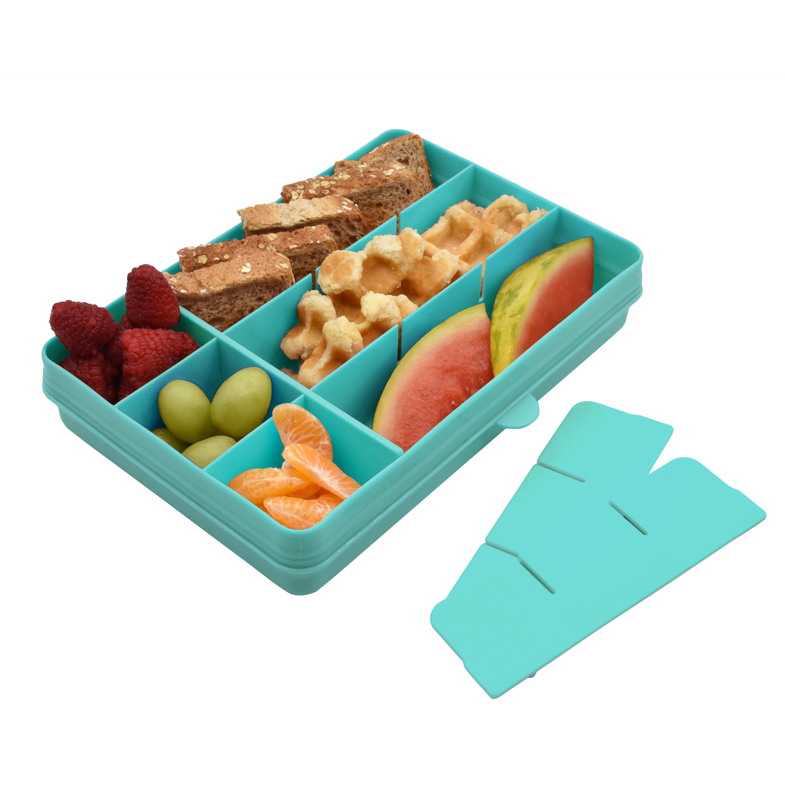 CAJA CONTENEDORA PARA SNACKS AZUL - 3