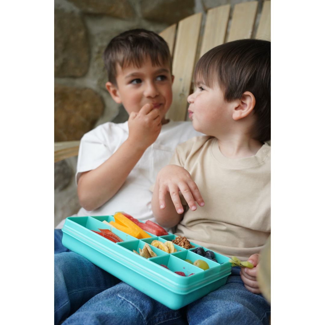 CAJA CONTENEDORA PARA SNACKS AZUL - 4