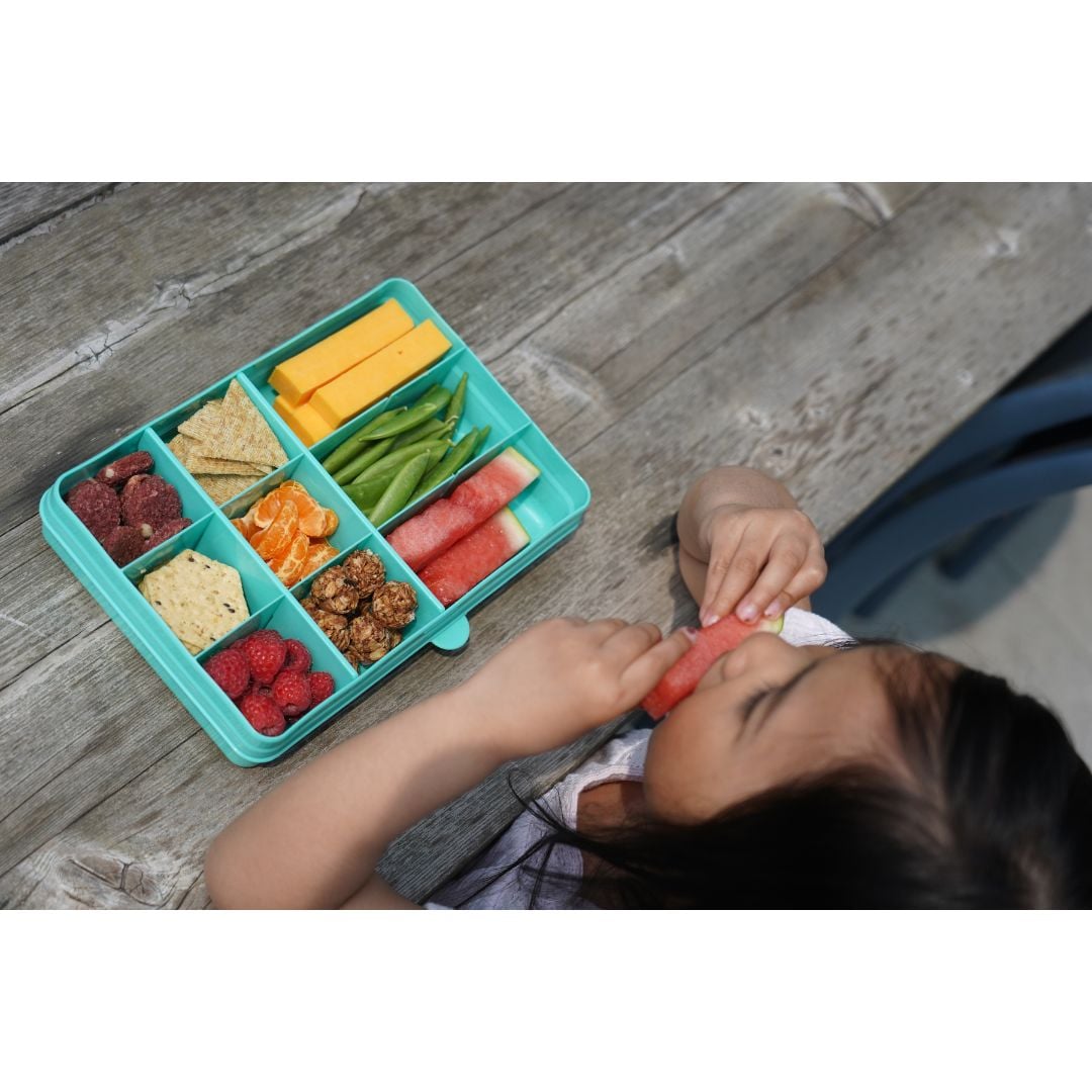 CAJA CONTENEDORA PARA SNACKS AZUL - 5