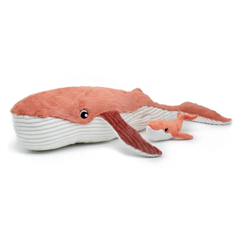PELUCHE BALLENA GRAVILLOU MAMA Y BEBE  - TERRACOTA - 1