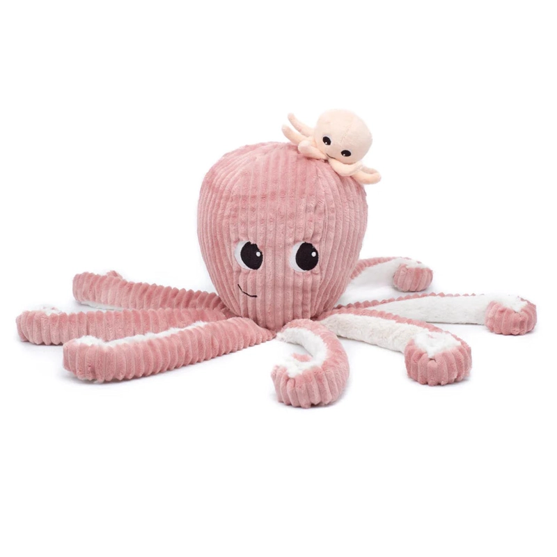 PELUCHE PULPO FILOU MAMA Y BEBE  - ROSA - 1