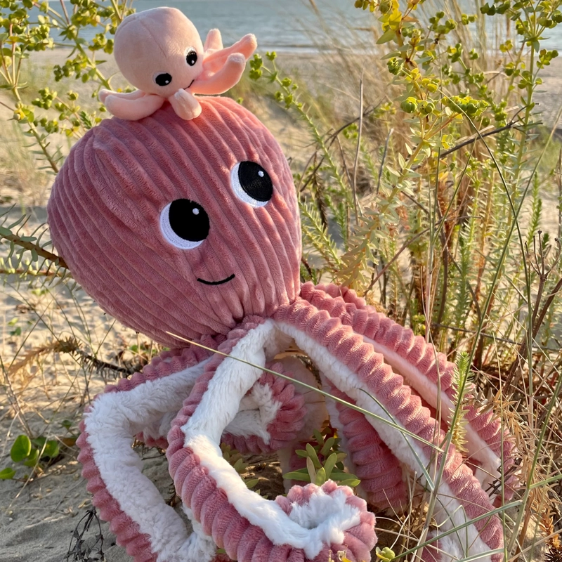PELUCHE PULPO FILOU MAMA Y BEBE  - ROSA - 5