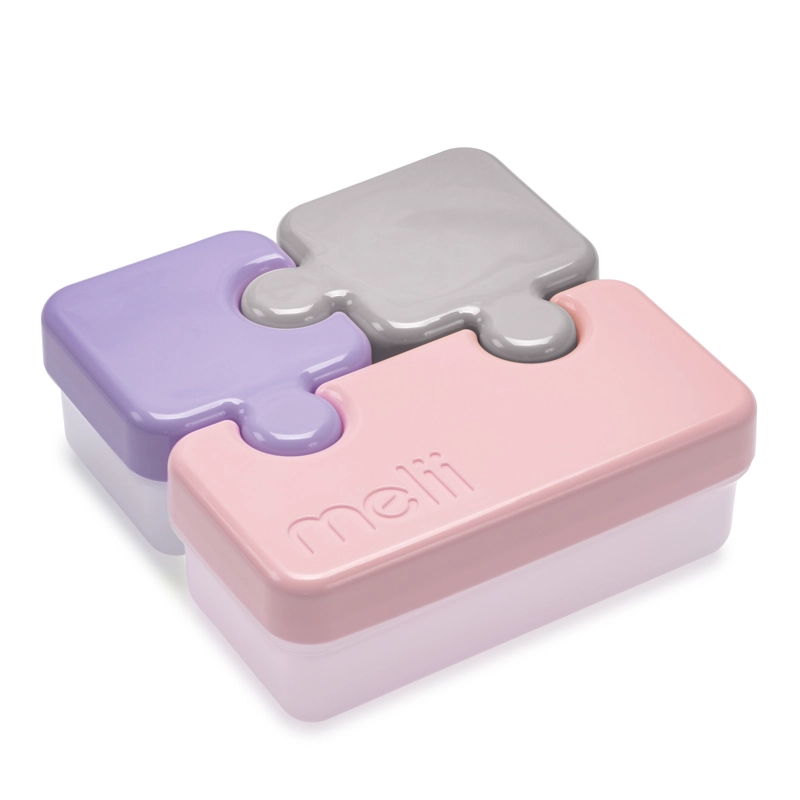 CONTENEDOR DE ALIMENTOS PUZZLE ROSA - 1