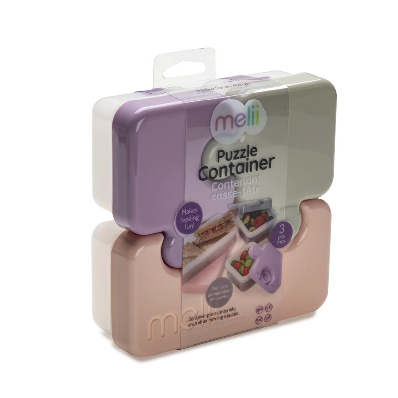 CONTENEDOR DE ALIMENTOS PUZZLE ROSA - 5