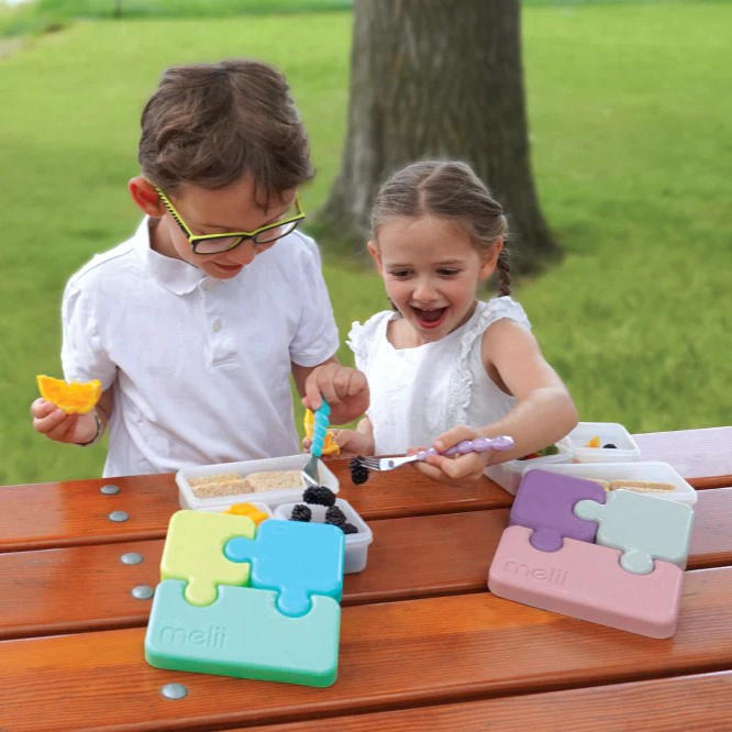 CONTENEDOR DE ALIMENTOS PUZZLE ROSA - 8
