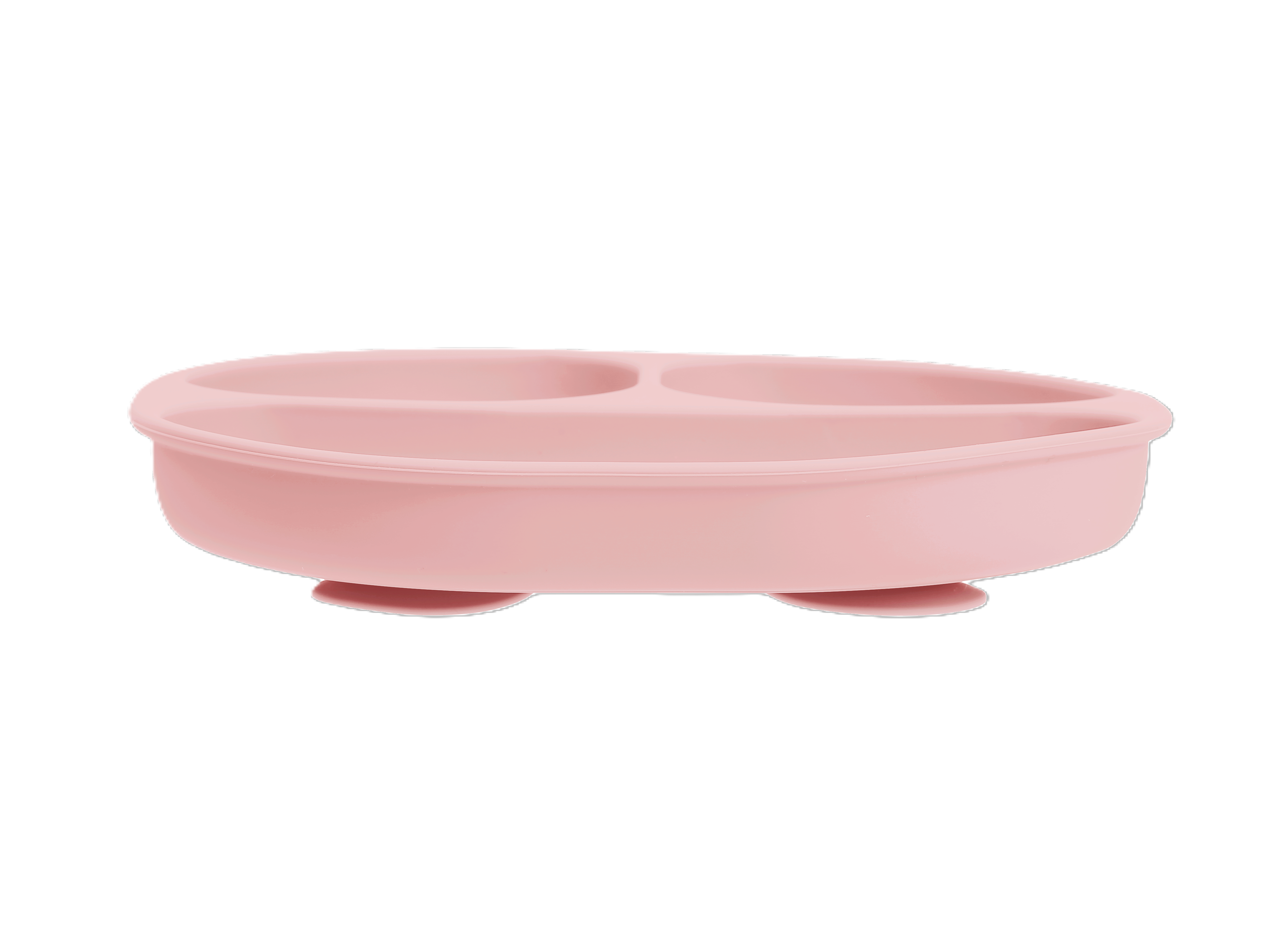 PLATO DE SILICONA CON SUCCION Y DIVISIONES ROSA - 2