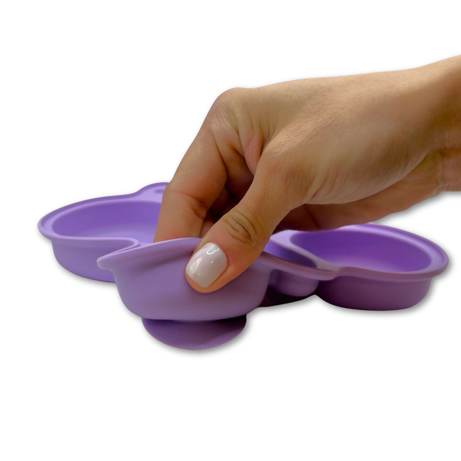 PLATO DE SILICONA CON SUCCION MARIPOSA - 4