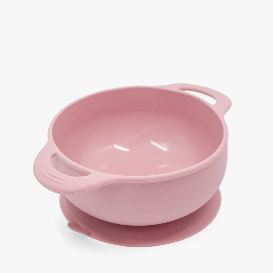 BOWL DE SILICONA CON SUCCION ROSA - 2