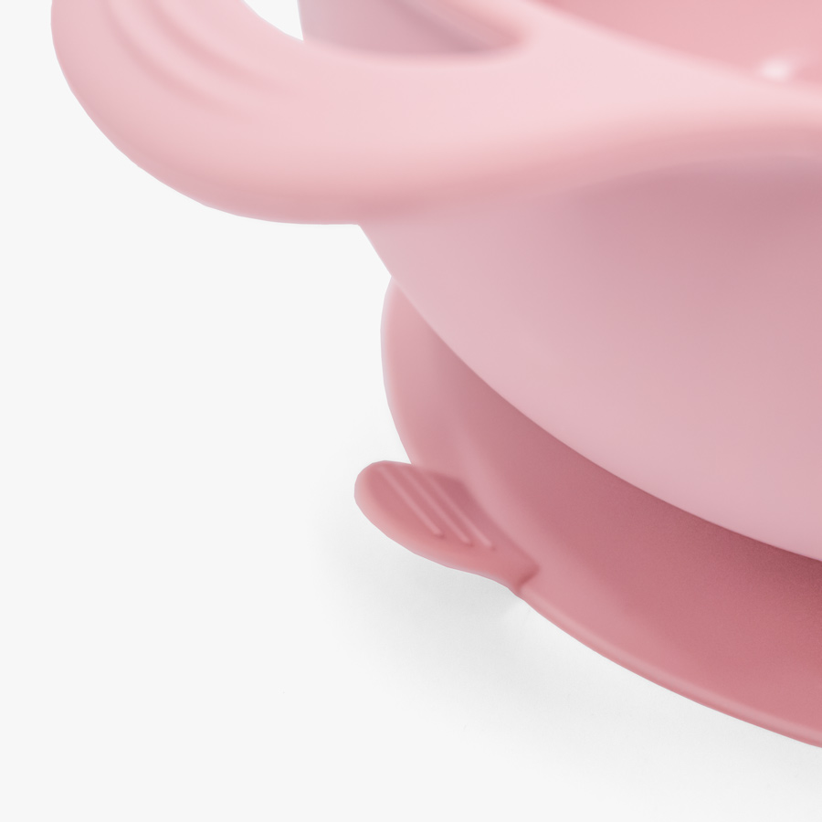 BOWL DE SILICONA CON SUCCION ROSA - 3