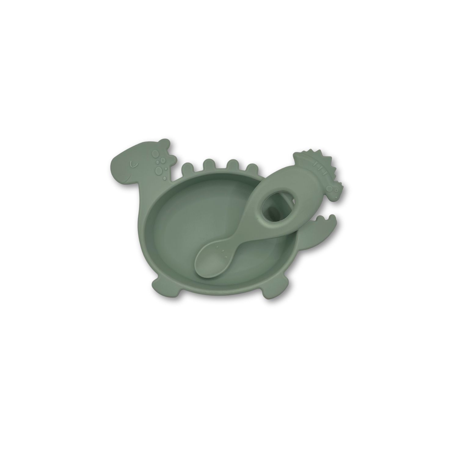 SET PLATO Y CUCHARA DE SILICONA DINO - 3