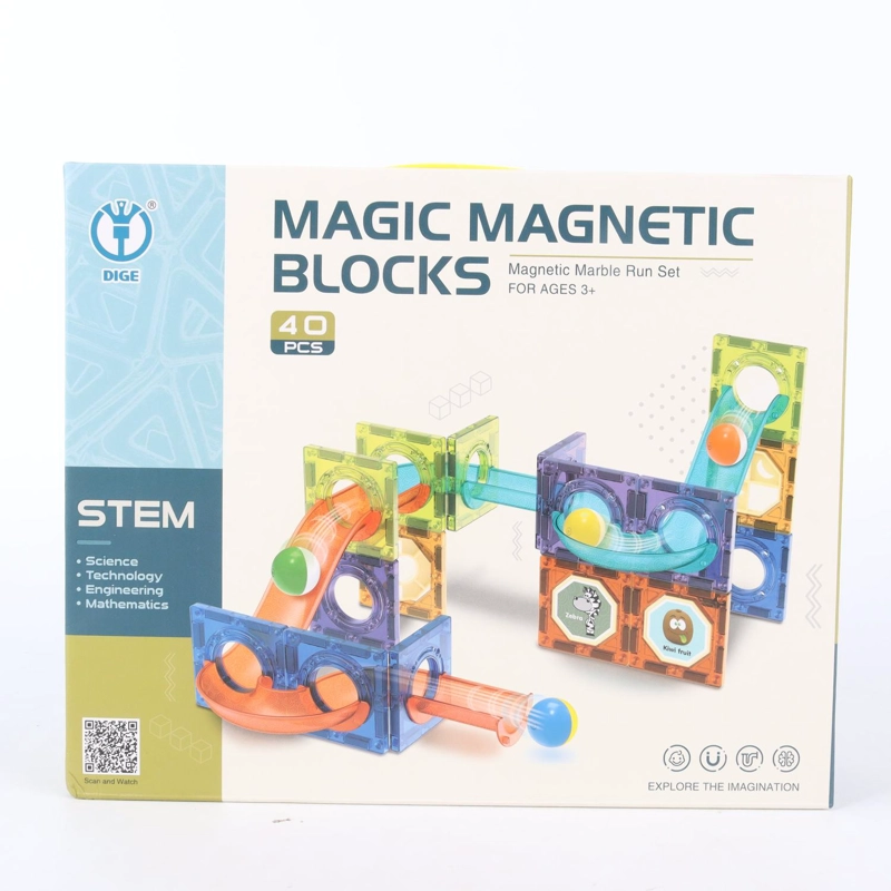 BLOQUES MAGNE TICOS TOBOGAN. 40 PIEZAS - 1