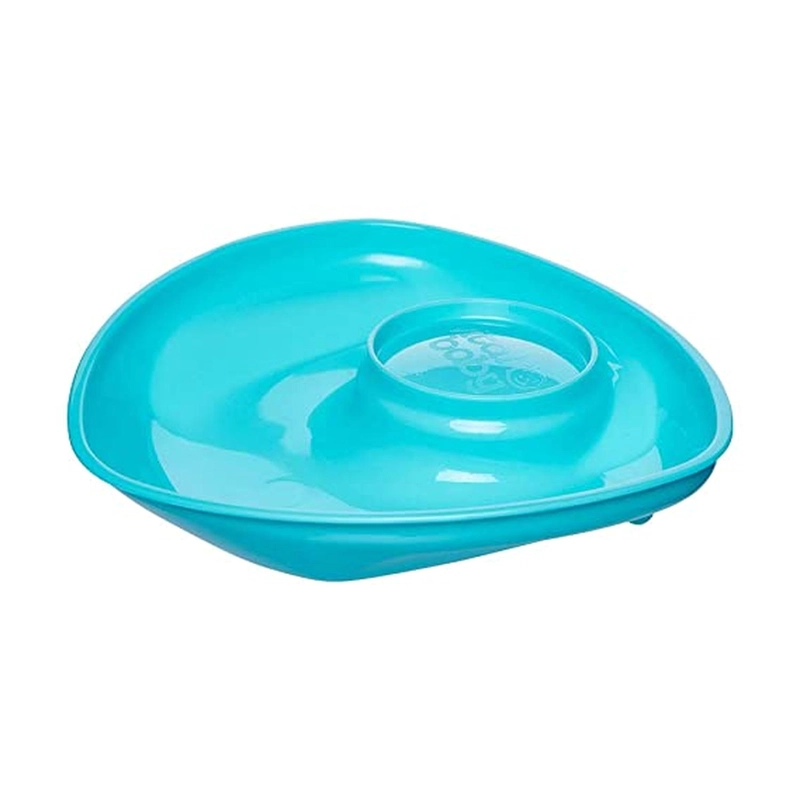 PLATO CON BASE DE SUCCION AZUL - 1