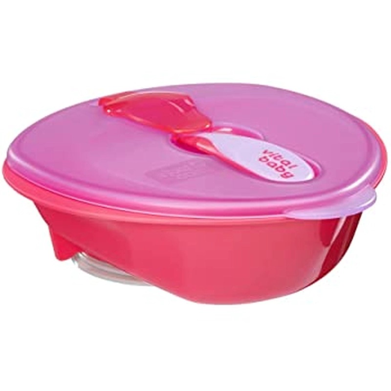 BOWL CON SUCCION ROSADO - 1
