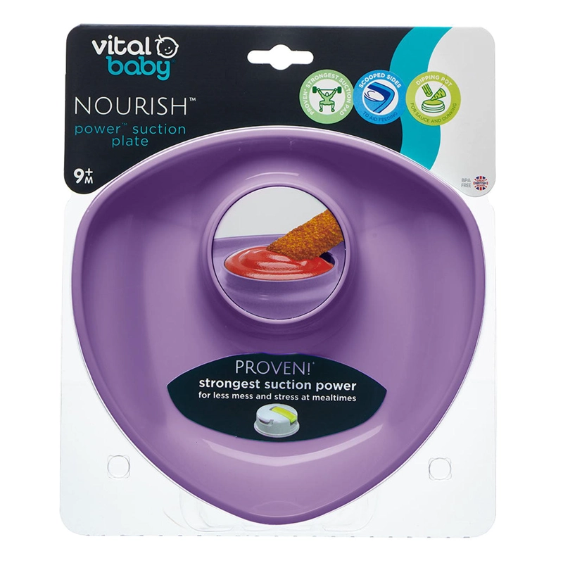PLATO CON BASE DE SUCCION MORADO - 2