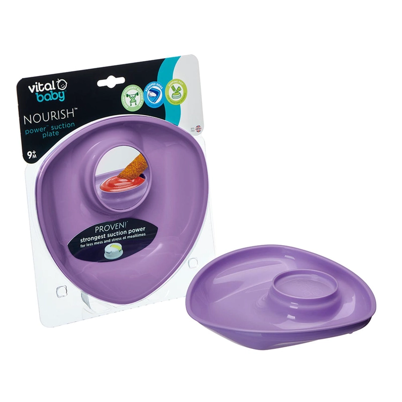 PLATO CON BASE DE SUCCION MORADO - 3